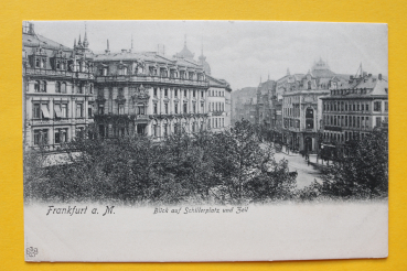 AK Frankfurt am Main / Schillerplatz und Zeil / 1900 / Straße - Architketur